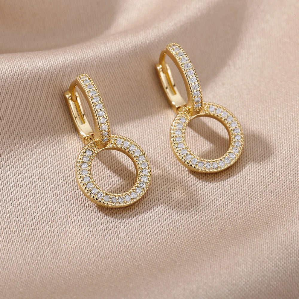 elegante diamant oorringetjes