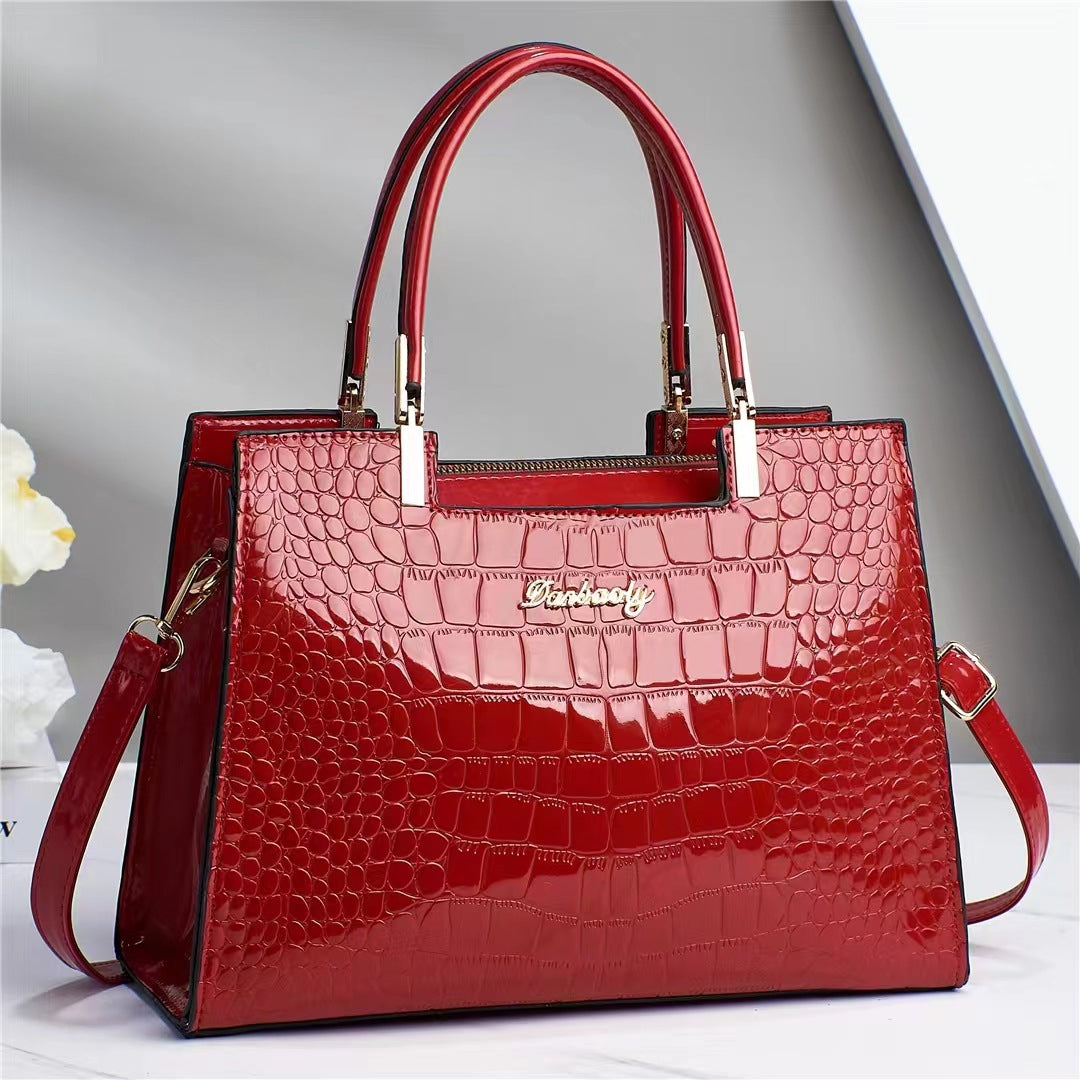 krokodil patroon elegante dames tas