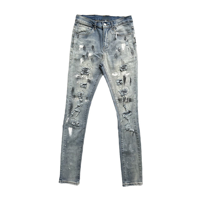 Blue Diamond Ripped Jeans