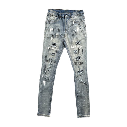 Blue Diamond Ripped Jeans