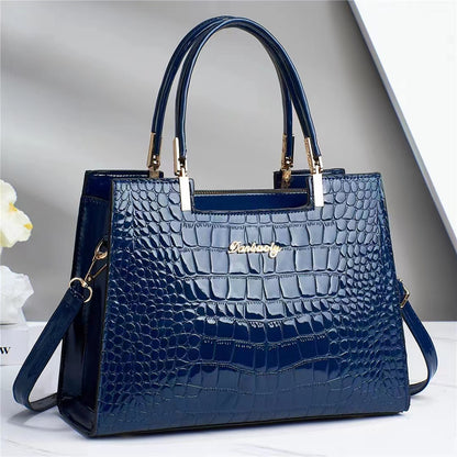 krokodil patroon elegante dames tas