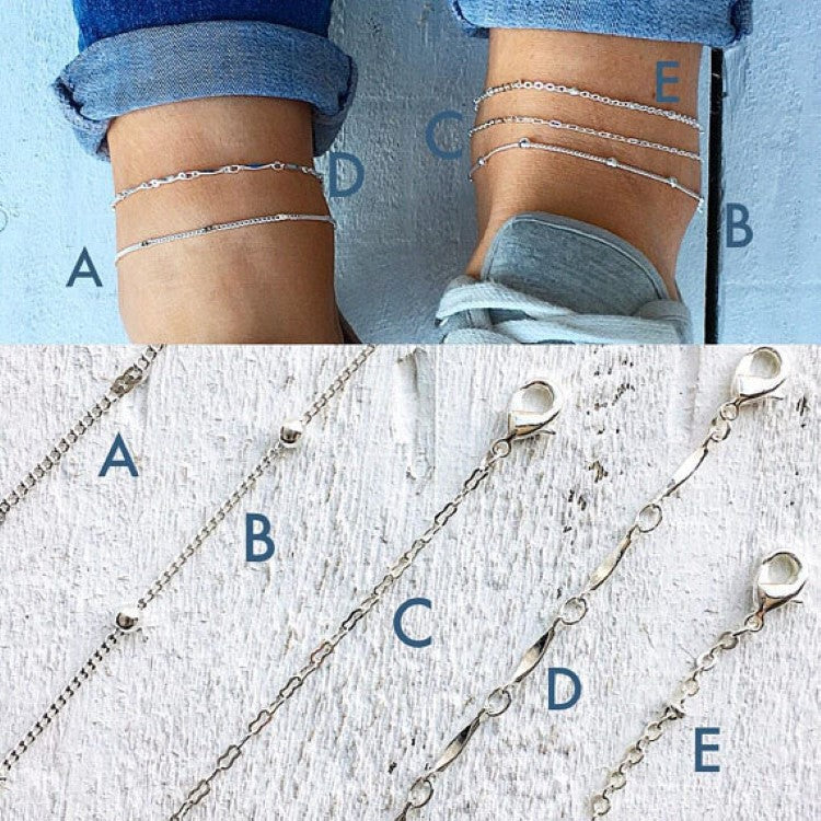 5 delige style enkelbandje