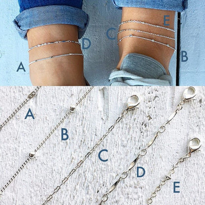 5 delige style enkelbandje