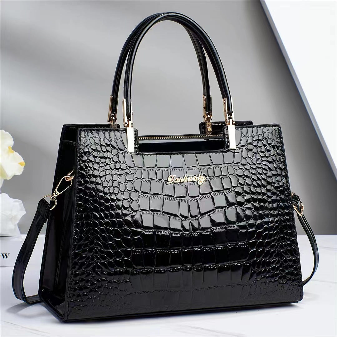 krokodil patroon elegante dames tas